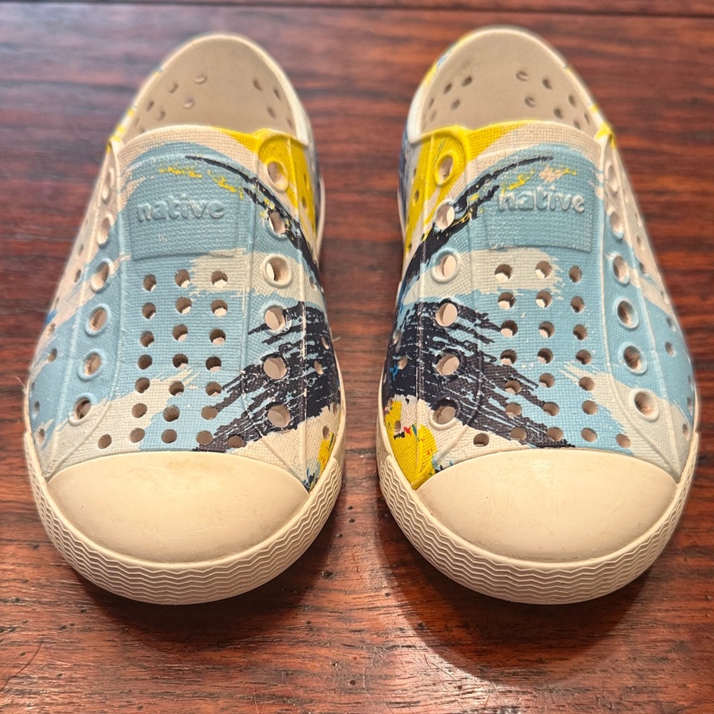 Native Kids Water Shoes - Sky Blue and Sunny Yellow